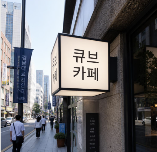 큐브간판